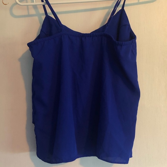Royal Blue Ruffle Top - Picture 3 of 3